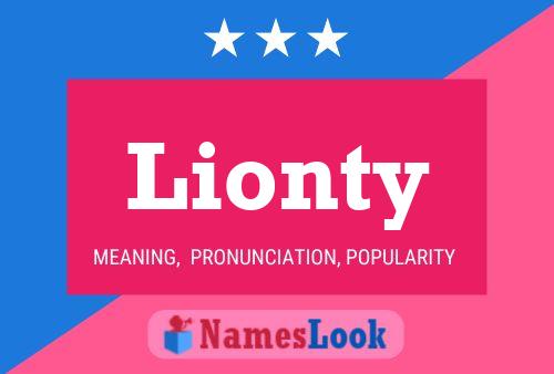 Lionty Name Poster