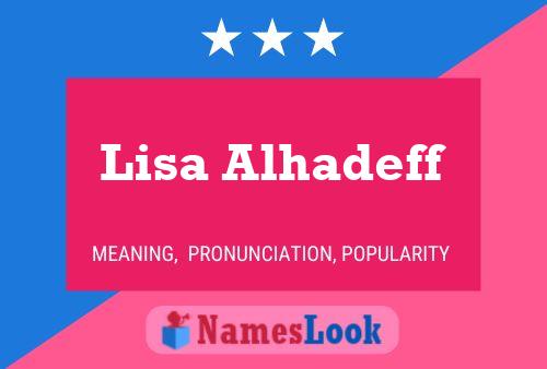 Lisa Alhadeff Name Poster