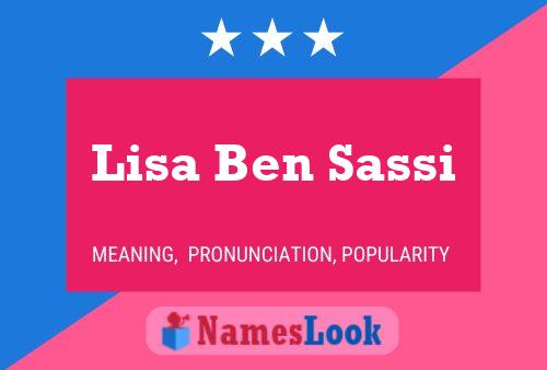 Lisa Ben Sassi Name Poster