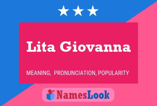 Lita Giovanna Name Poster