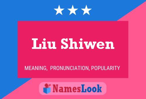 Liu Shiwen Name Poster