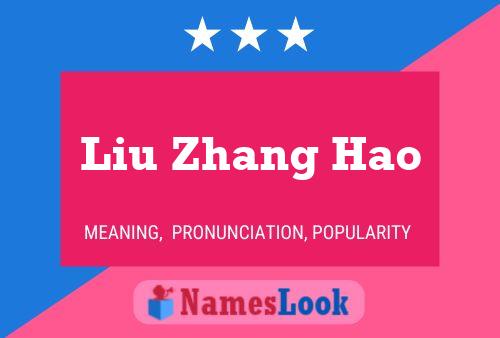 Liu Zhang Hao Name Poster