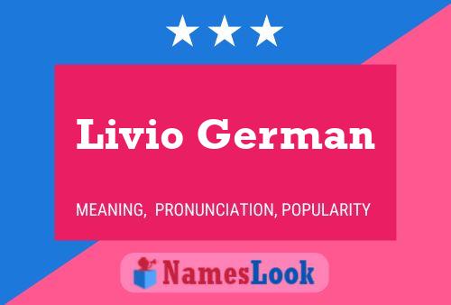 Livio German Name Poster