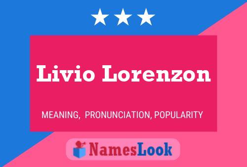 Livio Lorenzon Name Poster