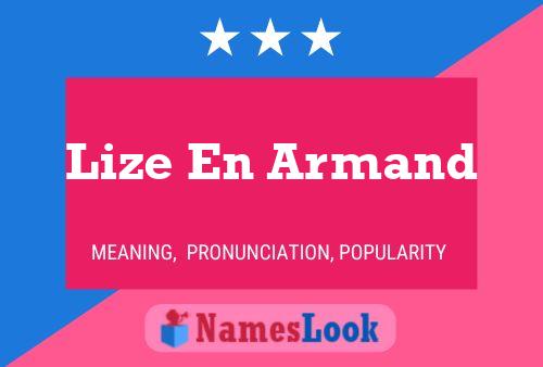 Lize En Armand Name Poster