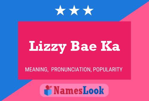 Lizzy Bae Ka Name Poster