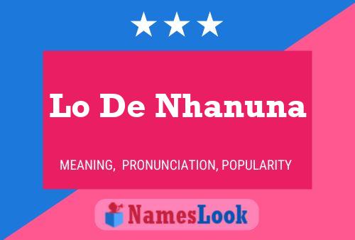 Lo De Nhanuna Name Poster