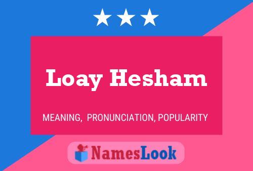 Loay Hesham Name Poster