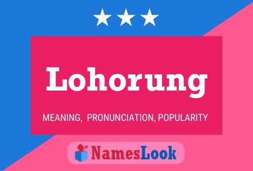 Lohorung Name Poster