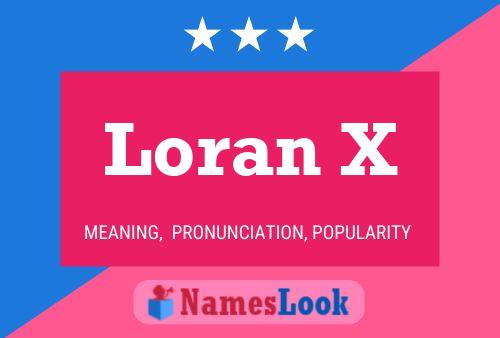 Loran X Name Poster