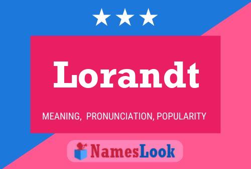 Lorandt Name Poster