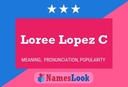 Loree Lopez C Name Poster