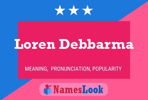 Loren Debbarma Name Poster