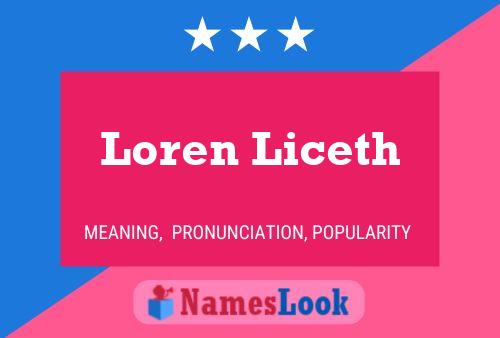 Loren Liceth Name Poster