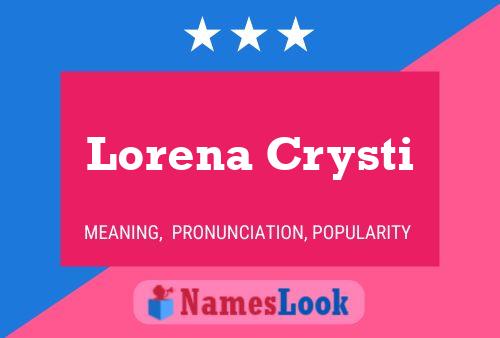 Lorena Crysti Name Poster