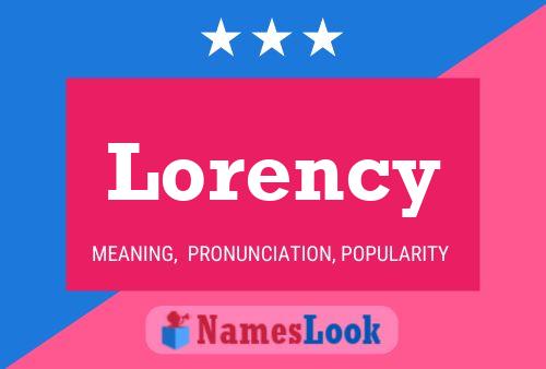 Lorency Name Poster