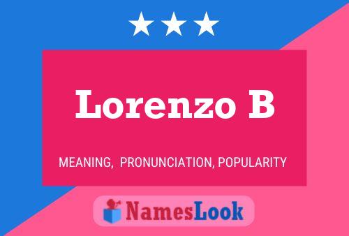 Lorenzo B Name Poster