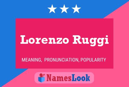 Lorenzo Ruggi Name Poster