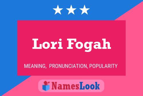 Lori Fogah Name Poster