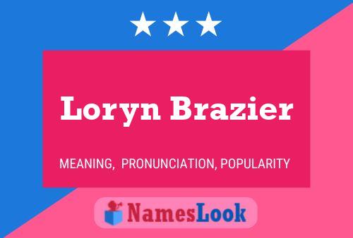 Loryn Brazier Name Poster