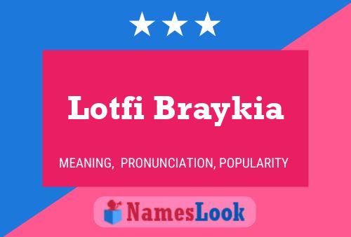 Lotfi Braykia Name Poster