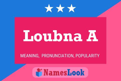 Loubna A Name Poster