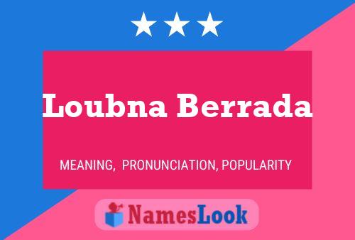 Loubna Berrada Name Poster