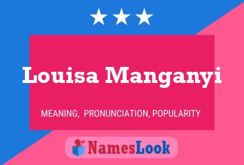 Louisa Manganyi Name Poster