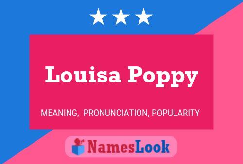 Louisa Poppy Name Poster