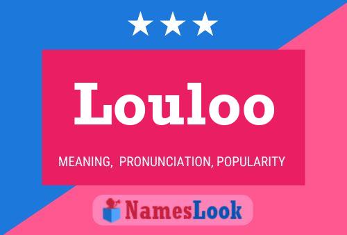 Louloo Name Poster