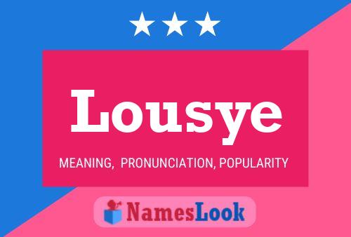 Lousye Name Poster