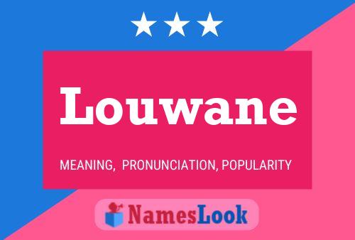 Louwane Name Poster