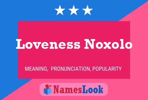 Loveness Noxolo Name Poster