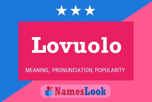 Lovuolo Name Poster