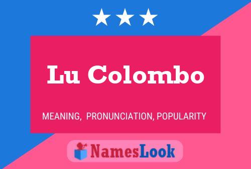 Lu Colombo Name Poster