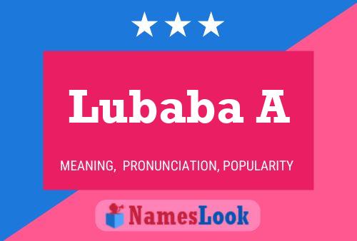 Lubaba A Name Poster