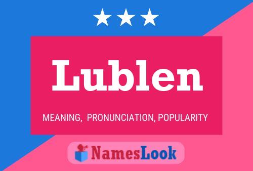 Lublen Name Poster