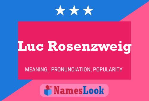 Luc Rosenzweig Name Poster