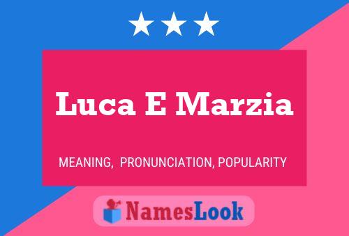 Luca E Marzia Name Poster