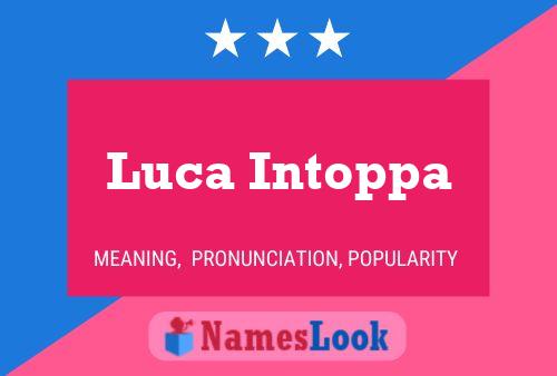 Luca Intoppa Name Poster