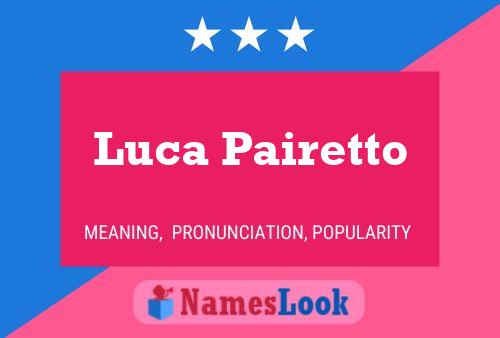 Luca Pairetto Name Poster