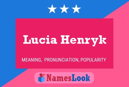 Lucia Henryk Name Poster