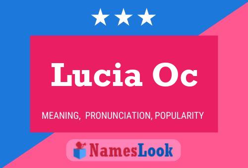 Lucia Oc Name Poster