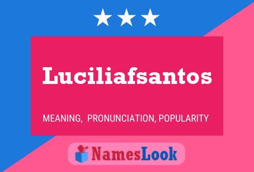 Luciliafsantos Name Poster