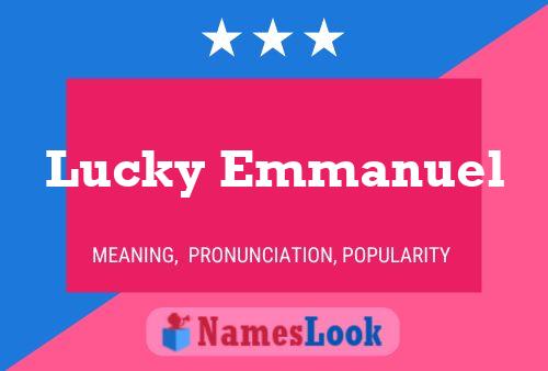 Lucky Emmanuel Name Poster