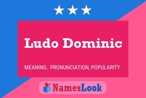 Ludo Dominic Name Poster