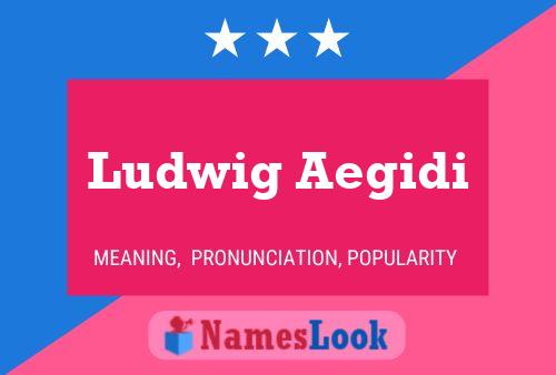 Ludwig Aegidi Name Poster