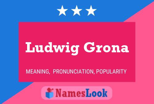 Ludwig Grona Name Poster