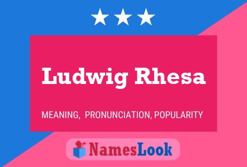 Ludwig Rhesa Name Poster