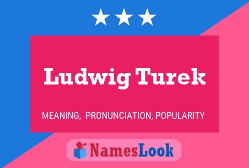 Ludwig Turek Name Poster